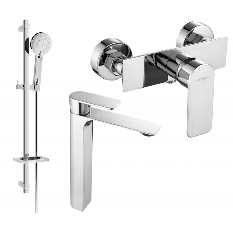 Mexen Alexa DQ40 душ комплект, хром - 71214DQ40-00