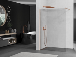 Mexen Kioto душова стена Walk-in 120 x 200 см, прозрачно 8 мм, четкан бронз - 800-120-101-65-00