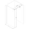 Мексен Киото стена за душ Walk-in 145 x 200 см, прозрачна 8 мм, избелена мед - 800-145-101-65-00