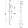 Mexen Alexa DQ40 комплект за душ - черен - 71214DQ40-70