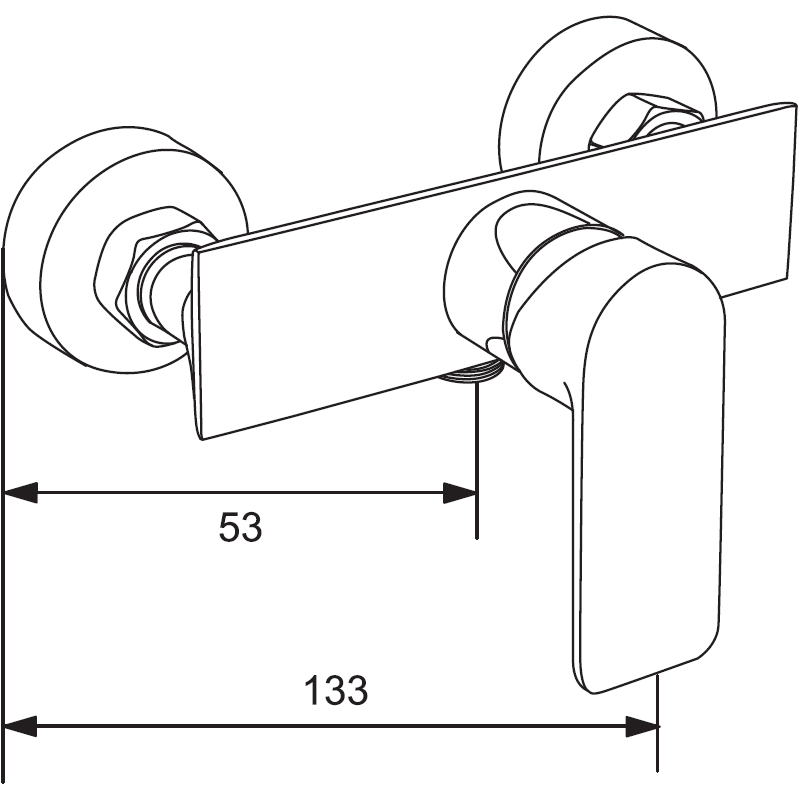 Mexen Alexa DQ40 комплект душ, черен - 71214DQ40-70