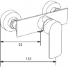 Mexen Alexa DQ40 комплект за душ - черен - 71214DQ40-70