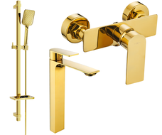 Mexen Alexa DQ62 душ комплект, златен - 71214DQ62-50