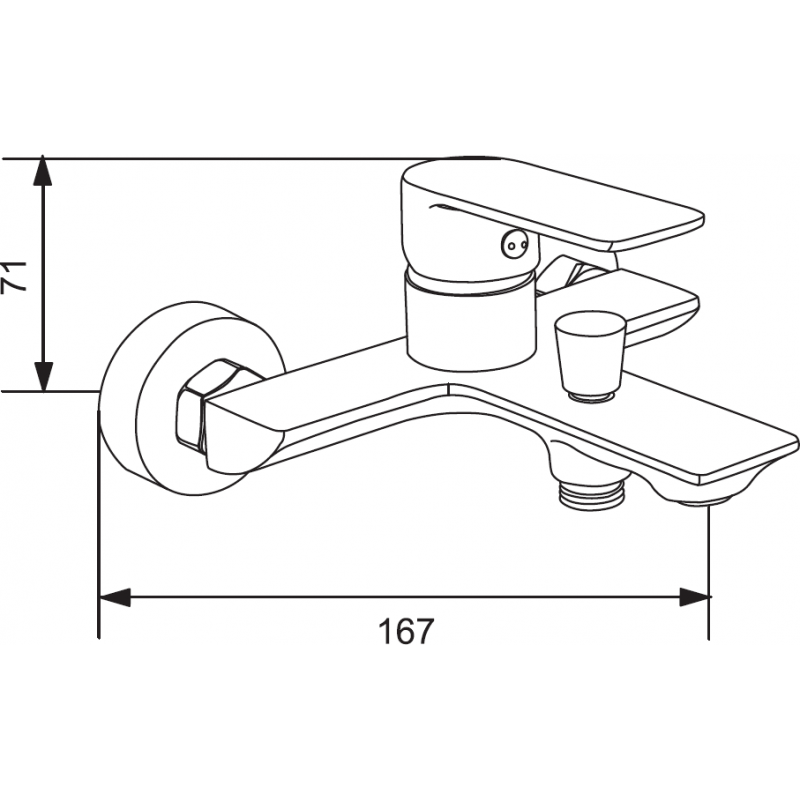 Mexen Alexa R40 комплект за вана, черен - 71213R40-70
