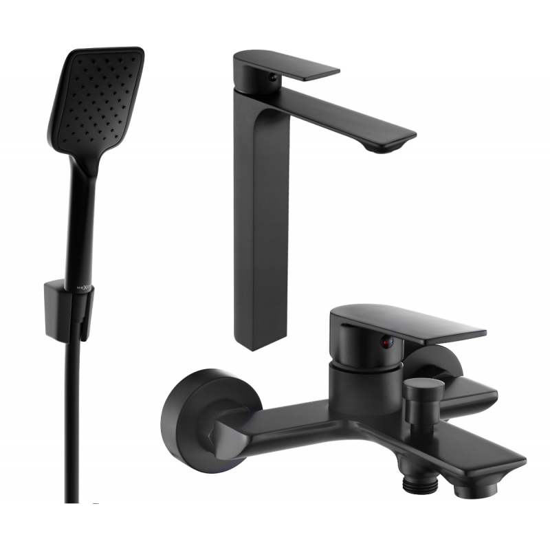 Mexen Alexa R62 комплект за вана, черен - 71213R62-70