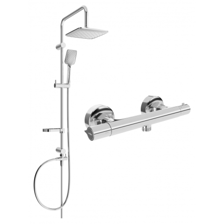 Mexen Slim Sven външен душ комплект с душ глава и термостатичен смесител,