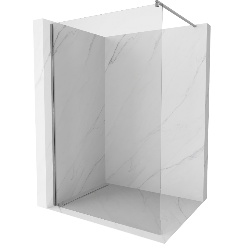 Мексен Киото стена за душ Walk-in 135 x 200 см, прозрачна 8 мм, gun metal - 800-135-101-95-00