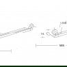Mexen Tiber двойна закачалка за кърпи, черна - 7050525-70