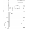 Mexen Slim Ерик душов комплект за външен монтаж с душ и термостатен душ