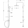 Mexen Kai Erik външно монтиран душ комплект с тропически душ и