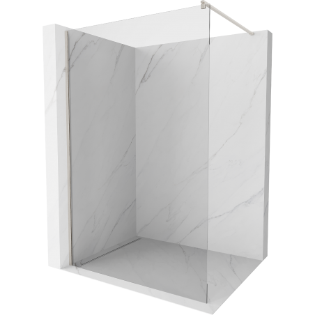 Mexen Kioto стената за душ Walk-in 140 x 200 см, прозрачно 8 мм, четкан никел - 800-140-101-97-00