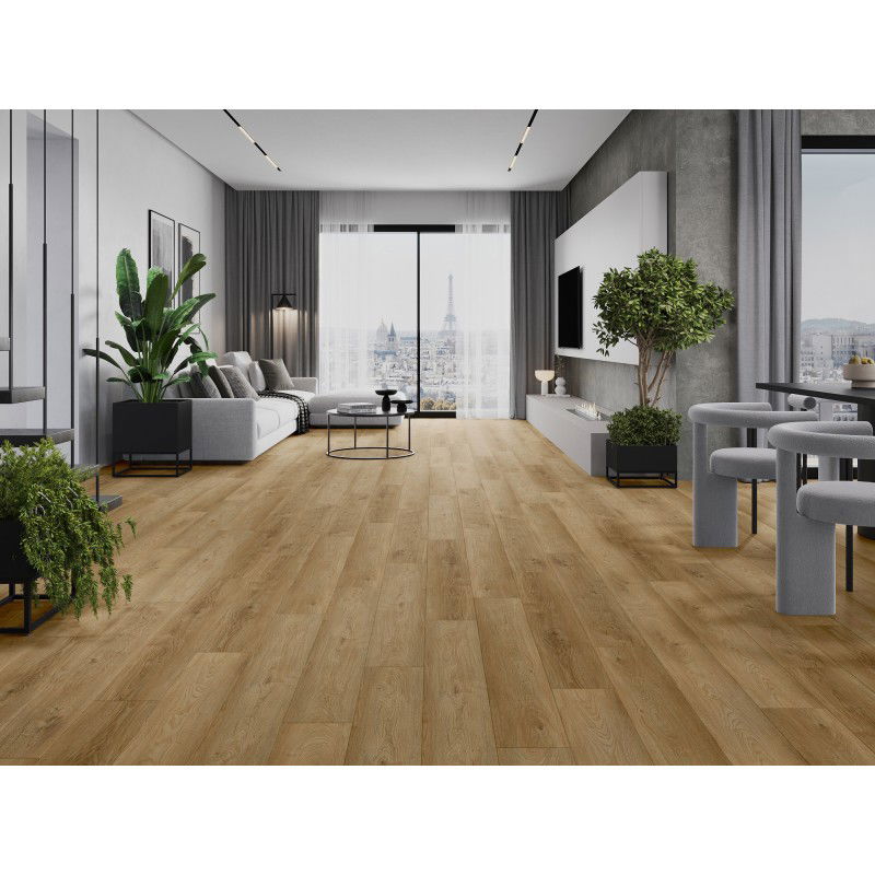 Mexen Sunset Hills подови панели 1240 x 182 mm SPC 6,5 mm, подложка IXPE 1,5 mm, 4 V-фуга, Дъб