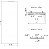 Mexen VS20S Панелен радиатор Flat 2000 x 400 mm, долно средно свързване, 945 W, черен -
