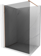 Mexen Kioto душ стена тип Walk-in 130 x 200 см, графит 8 мм, изчеткана мед - 800-130-101-65-40