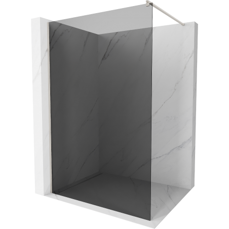 Mexen Kioto душ стена Walk-in 130 x 200 cm, графит 8 mm, четкан никел - 800-130-101-97-40