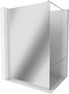 Mexen Kioto стена за душ Walk-in 80 x 200 см, огледало 8 mm, сатенен никел - 800-080-101-97-50
