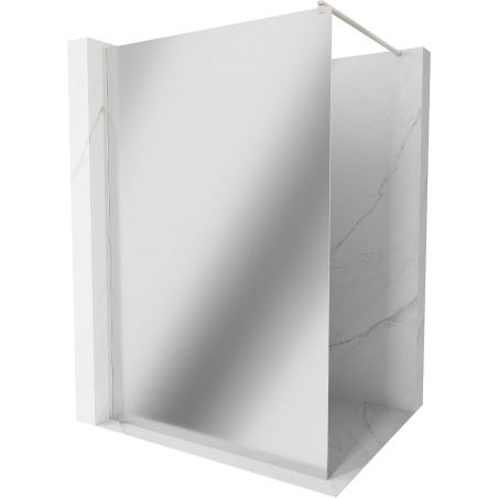 Mexen Kioto стена за душ 100 x 200 см, огледало 8 мм, brushed никел - 800-100-101-97-50