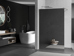 Mexen Kioto стена за душ Walk-in 120 x 200 см, огледало 8 мм, матиран никел - 800-120-101-97-50