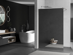 Mexen Kioto стена за душ система Walk-in 130 x 200 см, огледало 8 мм, никел матов - 800-130-101-97-50