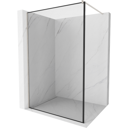 Mexen Kioto стенен душов панел Walk-in 80 x 200 см, черен дизайн 8 мм, brushed nickel - 800-080-101-97-70
