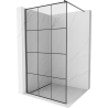 Mexen Kioto стена за душ Walk-in 110 x 200 см, черен шаблон 8 мм, gun gray с четкано покритие - 800-110-101-66-77