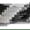 Mexen Kioto душова стена Walk-in 160 x 200 см, черен модел 8 мм, gun gray четкан - 800-160-101-66-77