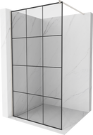 Mexen Kioto стена за душ Walk-in 100 x 200 см, черен шаблон 8 мм, четкан никел - 800-100-101-97-77