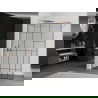 Mexen Kioto стена за душ Walk-in 140 x 200 см, черен модел 8 мм, обработен месинг - 800-140-101-65-78