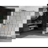 Mexen Kioto душова стена Walk-in 140 x 200 см, черен модел 8 мм, gun gray шлифован - 800-140-101-66-78