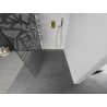 Mexen Kioto душова стена Walk-in 140 x 200 см, бял модел 8 мм, златна четка - 800-140-101-55-85