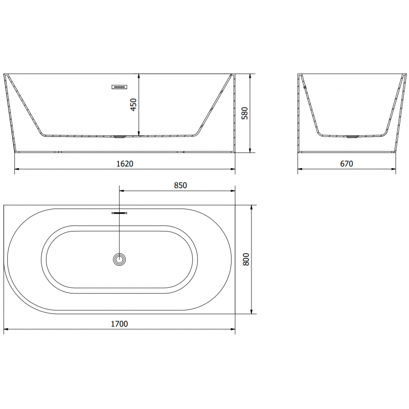 Mexen Mia свободностояща ъглова вана дясна 170 x 80 см, бяла/черна, преливник gun metal - 52691708075P-95