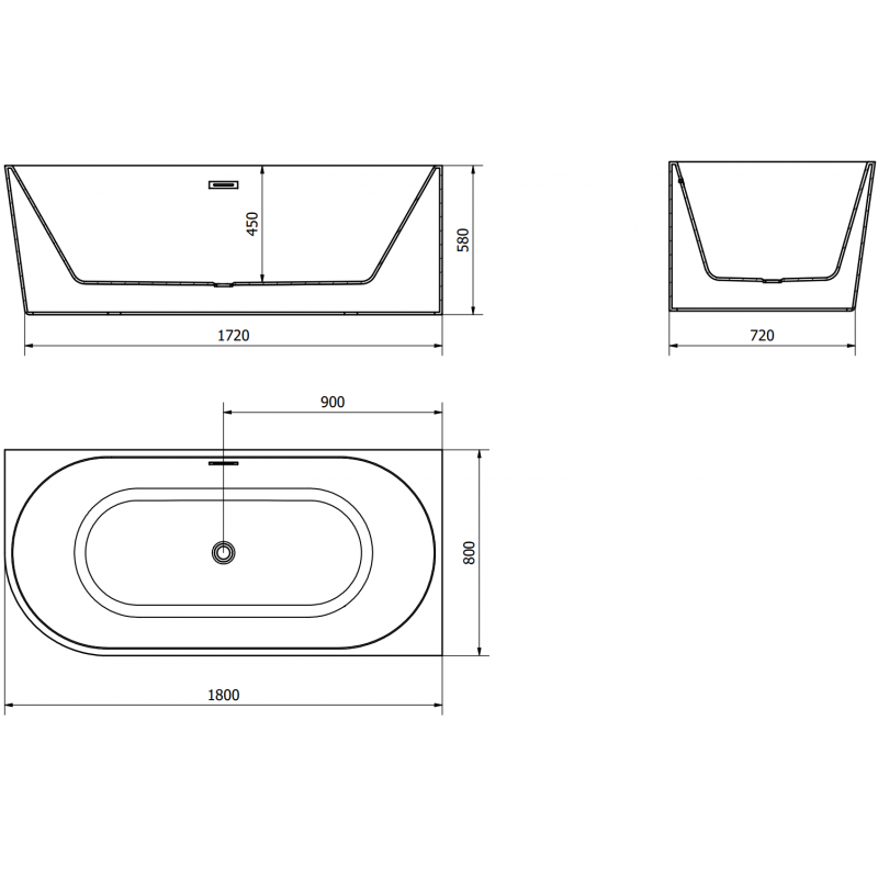 Mexen Mia свободностояща ъглова вана дясна 180 x 80 cm, бяла/черна, хромиран прелив - 52691808075P-01