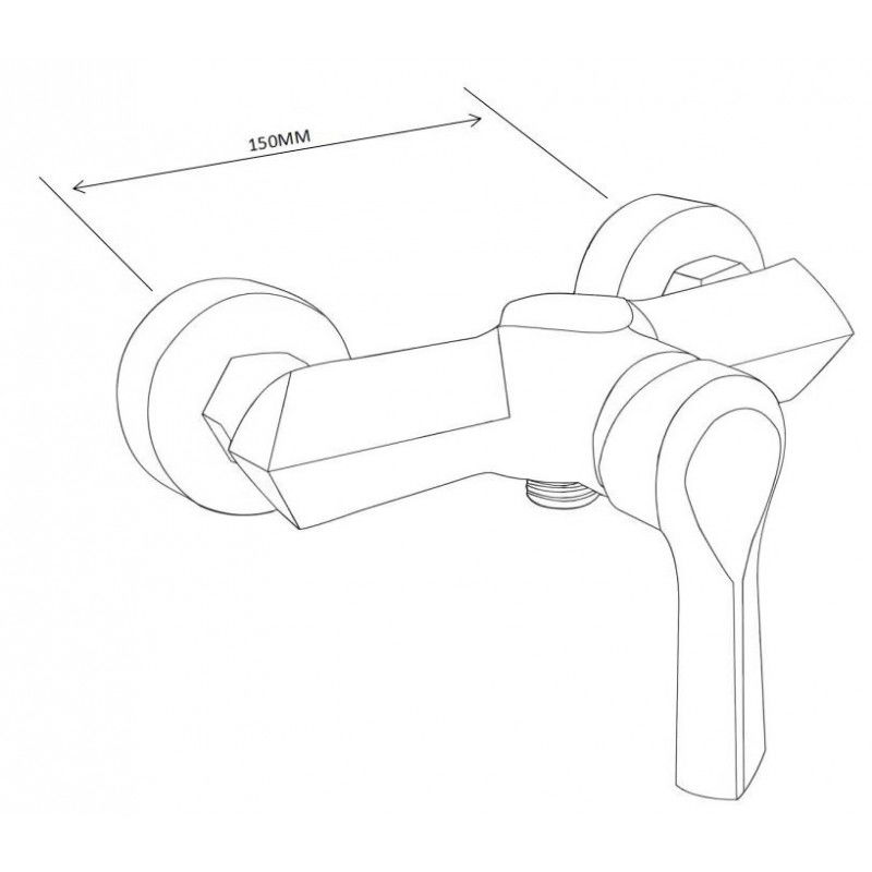 Mexen Carl външен душ комплект с дъждовна глава и душ батерия Sabre, хром - 72140240-00