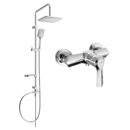 Mexen Sabre Sven външен душ комплект с дъждовалка и душ батерия, хром - 72140262-00