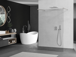 Mexen Kioto свободно стояща душ кабина 145 x 200 cm, прозрачно 8 мм, четкан никел - 800-145-002-97-00