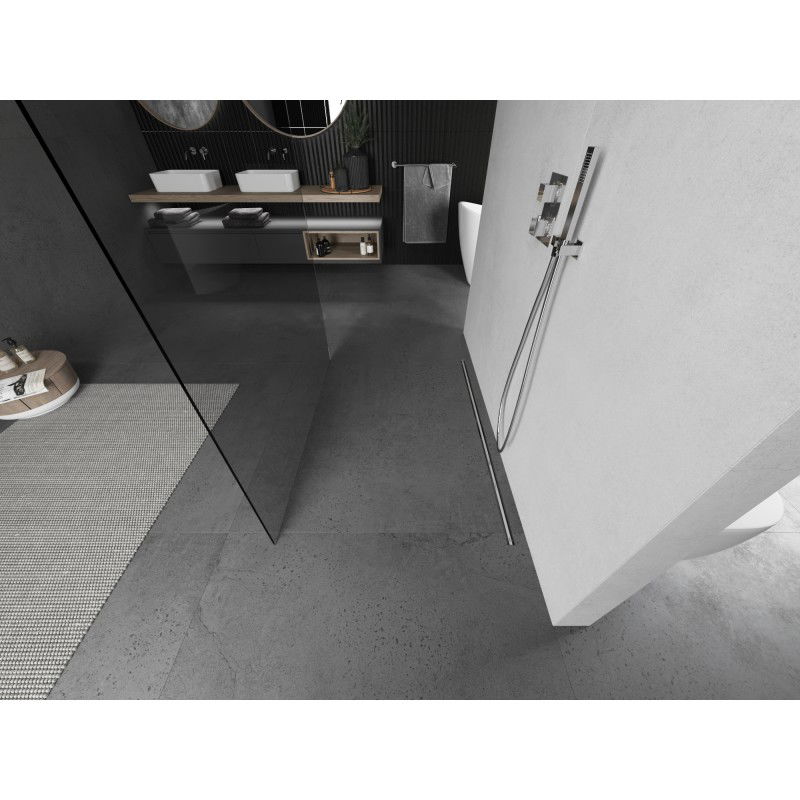 Mexen Kioto свободностояща душ стена 150 x 200 см, прозрачна 8 мм, матов никел - 800-150-002-97-00