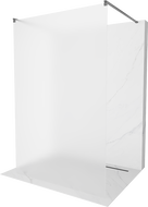 Mexen Kioto свободностояща душ стена 110 x 200 см, матирано 8 мм, четкано оръжейно сиво - 800-110-002-66-30