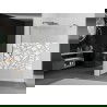 Mexen Kioto стена за душ с Walk-in 140 x 200 см, бял модел 8 мм, gun gray четкан - 800-140-101-66-85