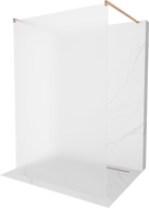 Mexen Kioto свободностояща душ кабина 140 x 200 см, матова 8 мм, четкана мед - 800-140-002-65-30