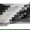 Mexen Kioto свободностоящ душов екран 110 x 200 см, прозрачен/мъглив 8 мм, gun gray четкан - 800-110-002-66-35
