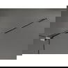 Mexen Kioto стена за душ Walk-in 100 x 200 см, бял модел 8 мм, gun gray шлифован - 800-100-101-66-97