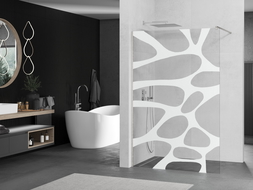 Mexen Kioto стена за душ Walk-in 70 x 200 см, бял модел 8 мм, четкан никел - 800-070-101-97-97