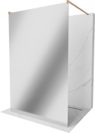 Mexen Kioto самостоятелна душ кабина 120 x 200 cm, огледало 8 mm, четкана мед - 800-120-002-65-50