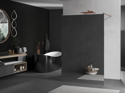 Mexen Kioto самостоятелна душ кабина 120 x 200 cm, огледало 8 mm, четкана мед - 800-120-002-65-50