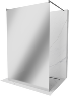 Mexen Kioto стояща душ стена 100 x 200 см, огледало 8 мм, четкано сиво - 800-100-002-66-50