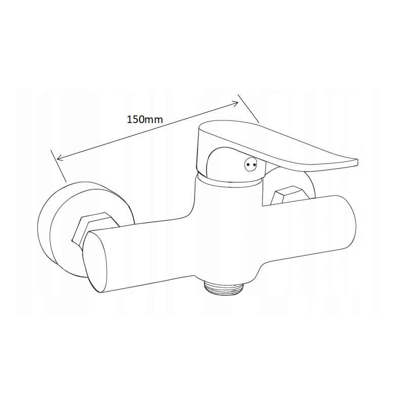 Mexen Erik комплект външен душов комплект с душ глава и душ батерия Pecos, черен - 72740205-70