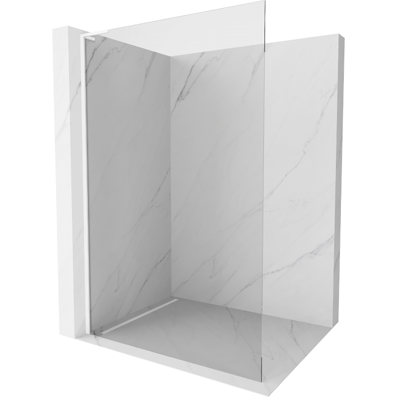 Mexen Kioto L стена за душ Walk-in 70 x 200 см, прозрачна, бяла - 800-070-103-20-00