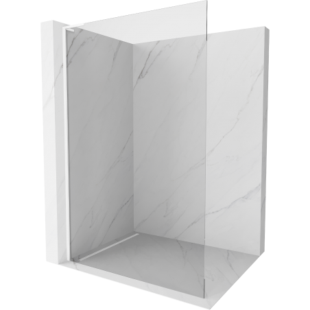 Mexen Kioto L стена за душ Walk-in 70 x 200 см, прозрачна, бяла - 800-070-103-20-00
