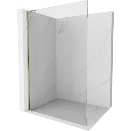 Mexen Kioto L стена за душ Walk-in 75 x 200 см, прозрачен, златен - 800-075-103-50-00