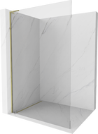 Mexen Kioto L стенна душа Walk-in 120 x 200 см, прозрачна, златна - 800-120-103-50-00